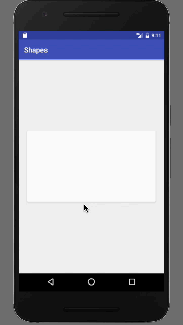 Android Native Prototyping - Shapes and Click Event