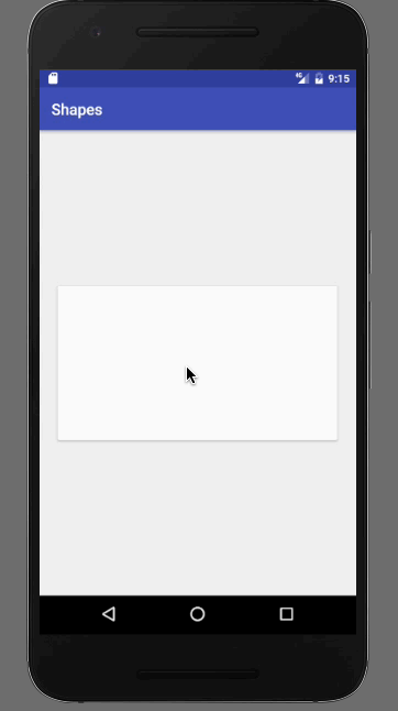 Android Native Prototyping - Shapes and Click Event