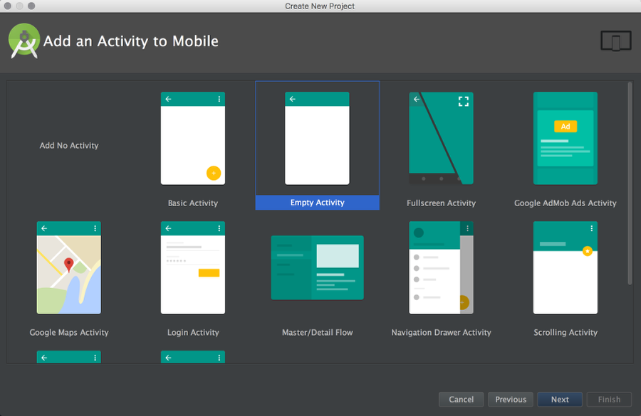 Android Native Prototyping - Shapes and Click Event