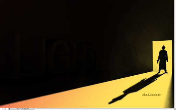 Image of a step of the Stylish Light in Cinema 4D and Photoshop Tutorial