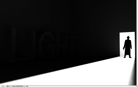 Image of a step of the Stylish Light in Cinema 4D and Photoshop Tutorial