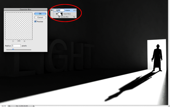 Image of a step of the Stylish Light in Cinema 4D and Photoshop Tutorial
