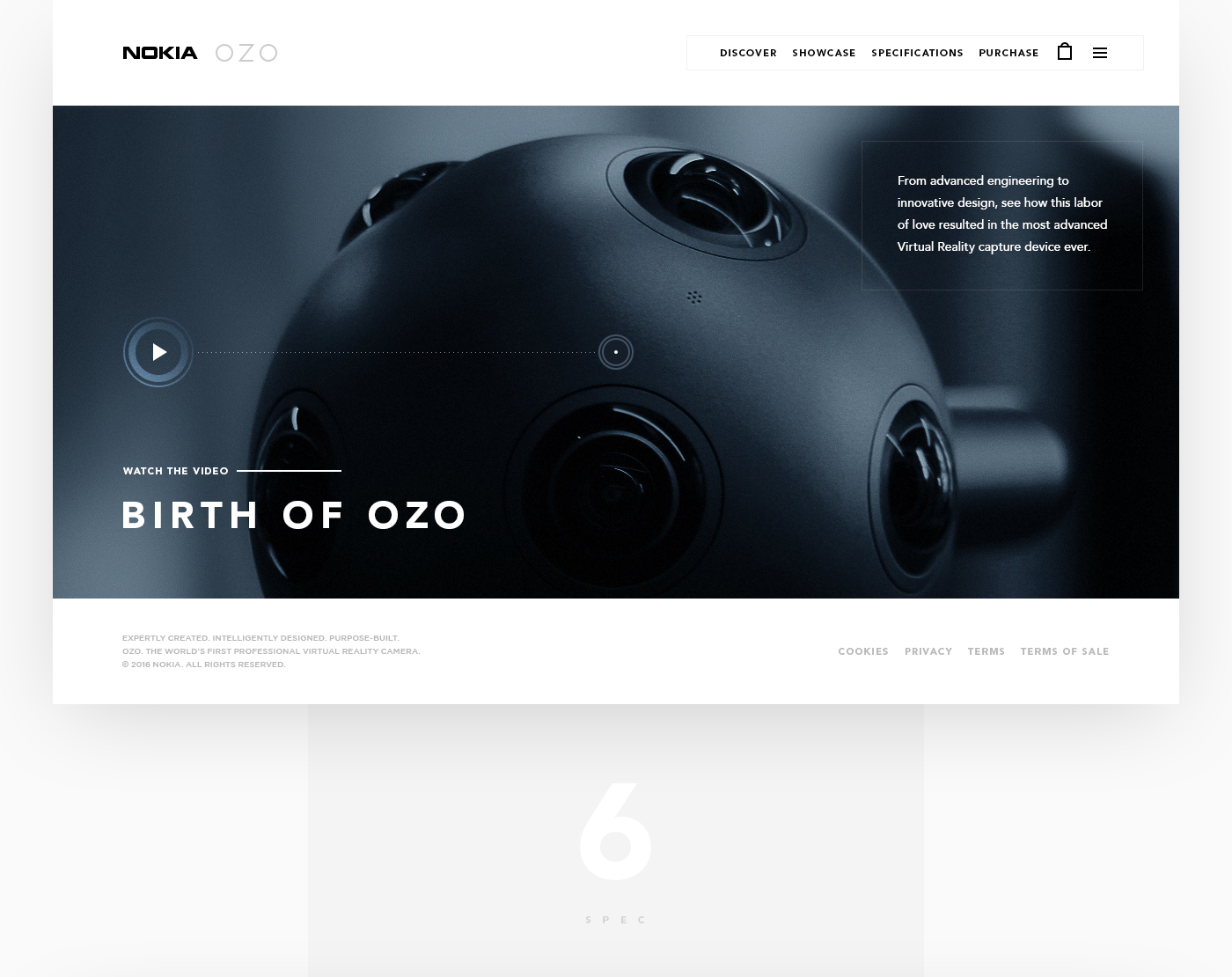 Web Design and Visual Design for Nokia OZO 