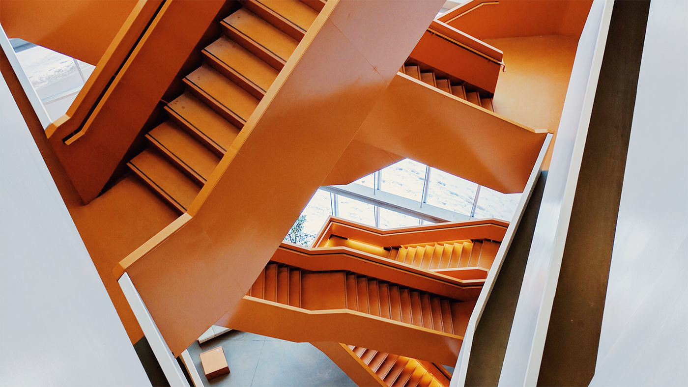 Wallpaper of the Week - Grand Orange Staircase