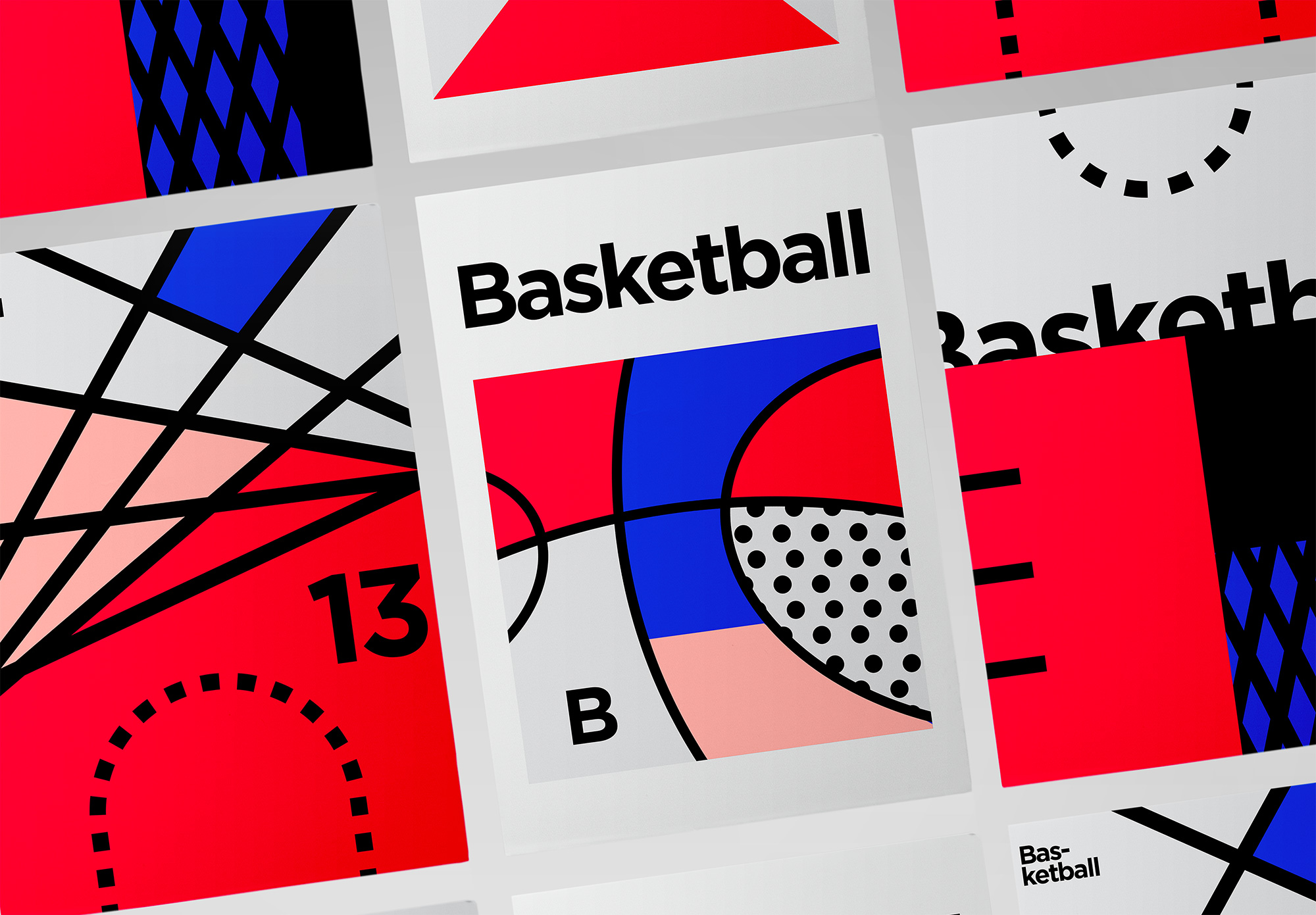 Minimalist Graphic Design - Basketball & Tennis