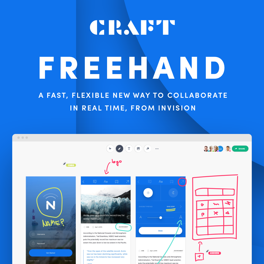 Introducing Freehand from Craft by InVision LABS 