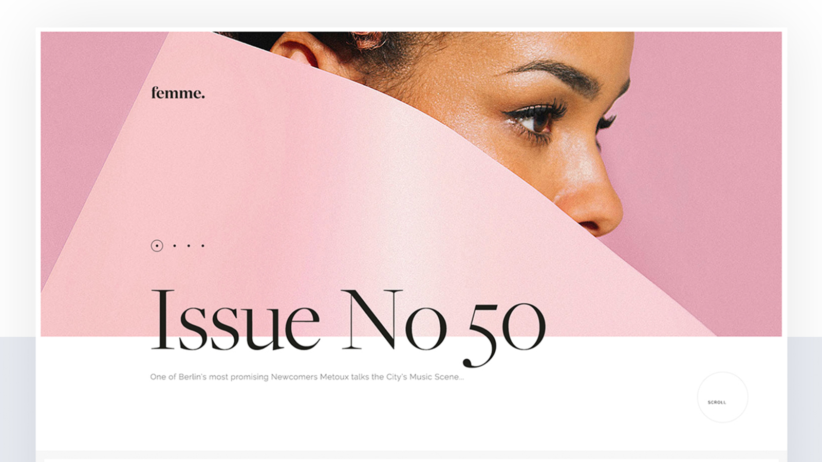 Web Design: Femme Magazine Desktop and Mobile