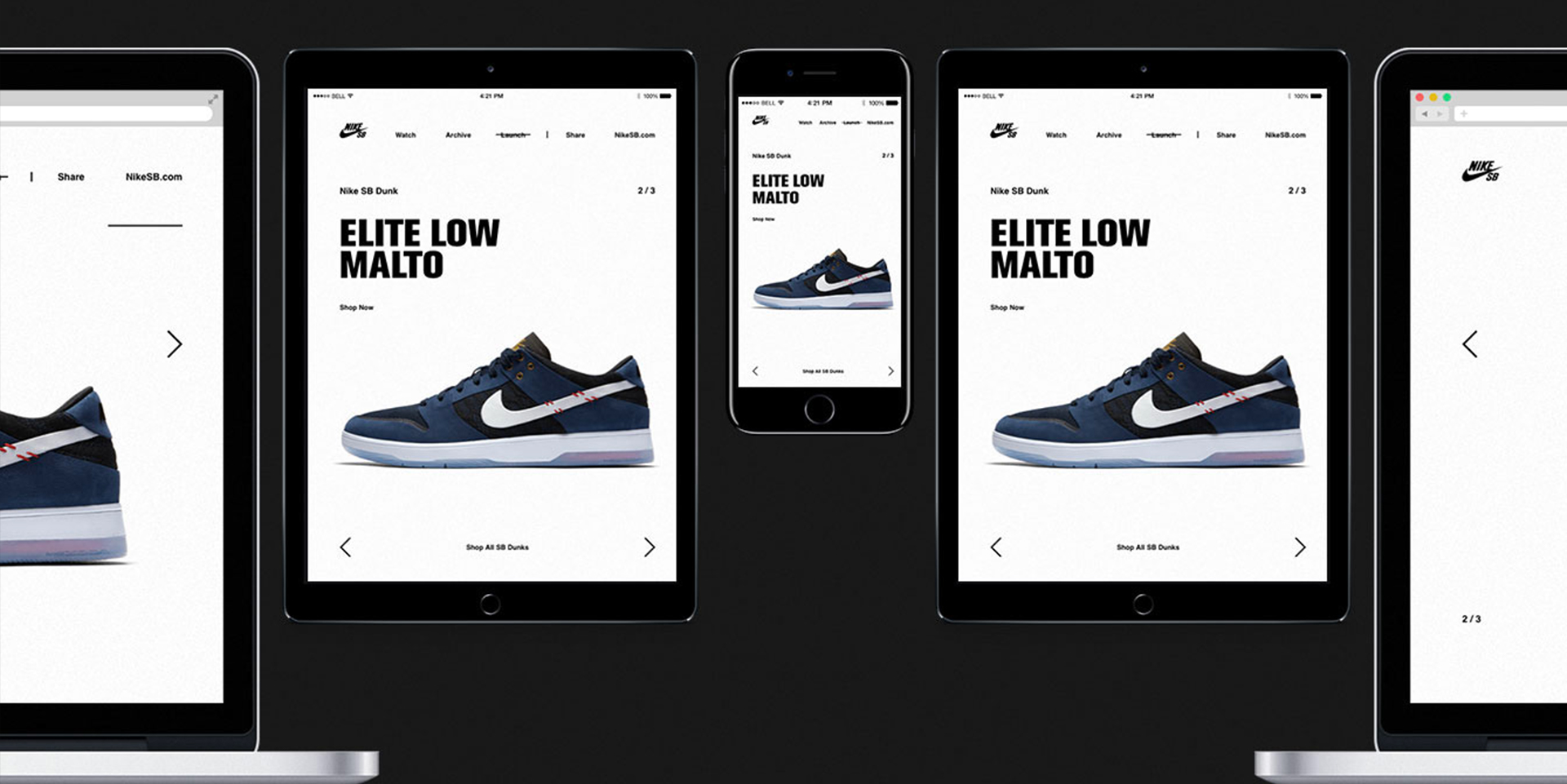 nike web design