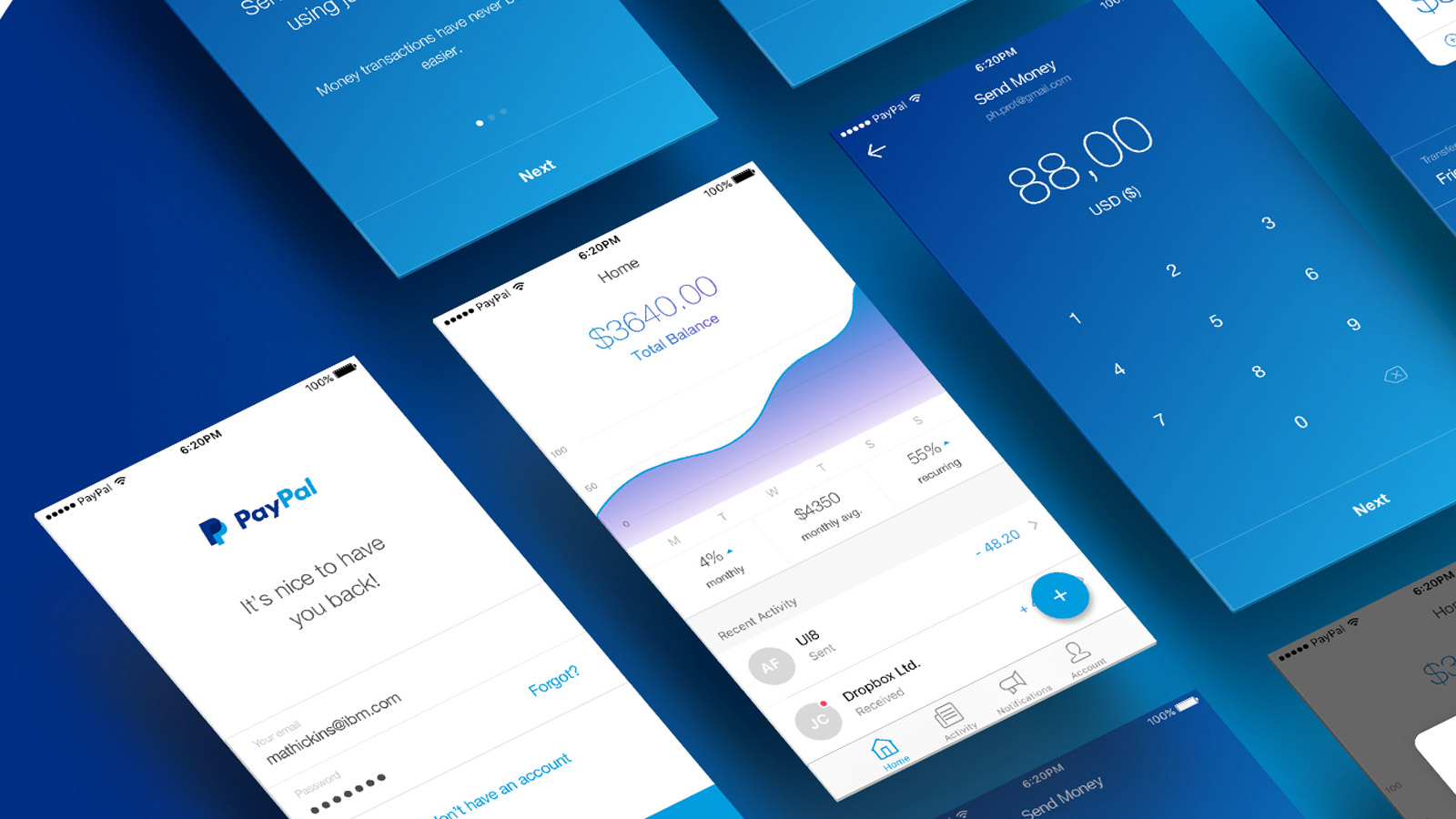 UI/UX: PayPal Concept Design