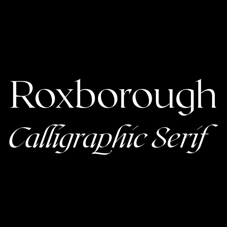 Beautiful Serif Typeface Design for Roxborough