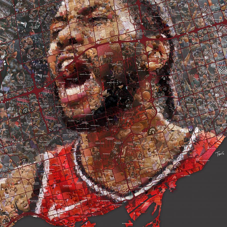 NBA Finals'19: Mosaic Portraits for Bleacher Report - Sport Illustrations
