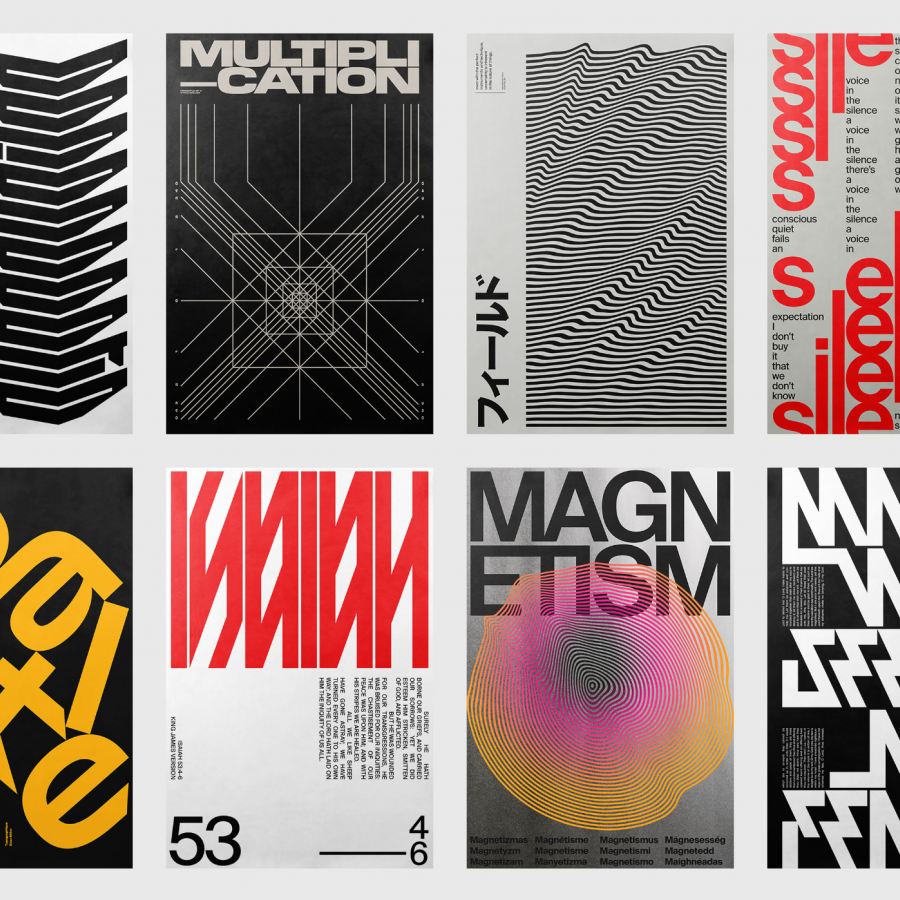Typographic Poster Studies by Xtian Miller