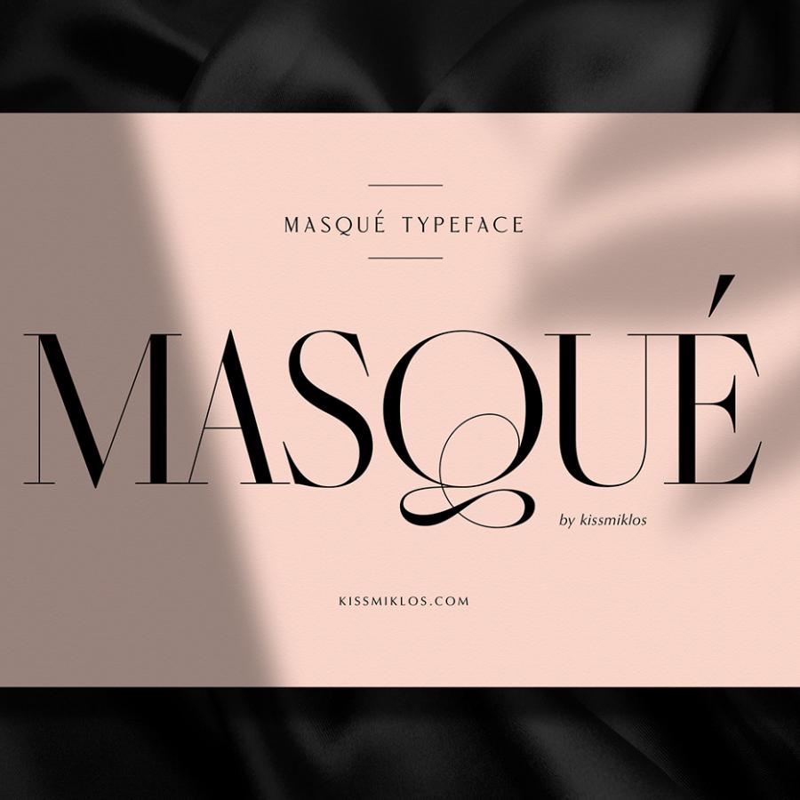 Masqué Display & Headline Typeface  