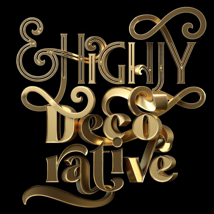 Ornate & Highly Decorative 3D Typography