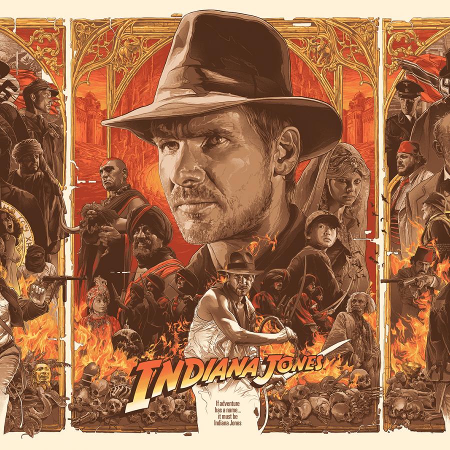 Illustration and Poster Design for Indiana Jones Trilogy 