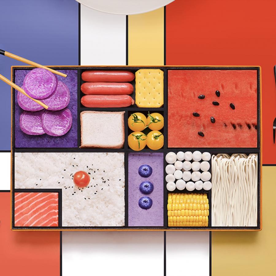 Amazing Mondrian Inspired Bento Box