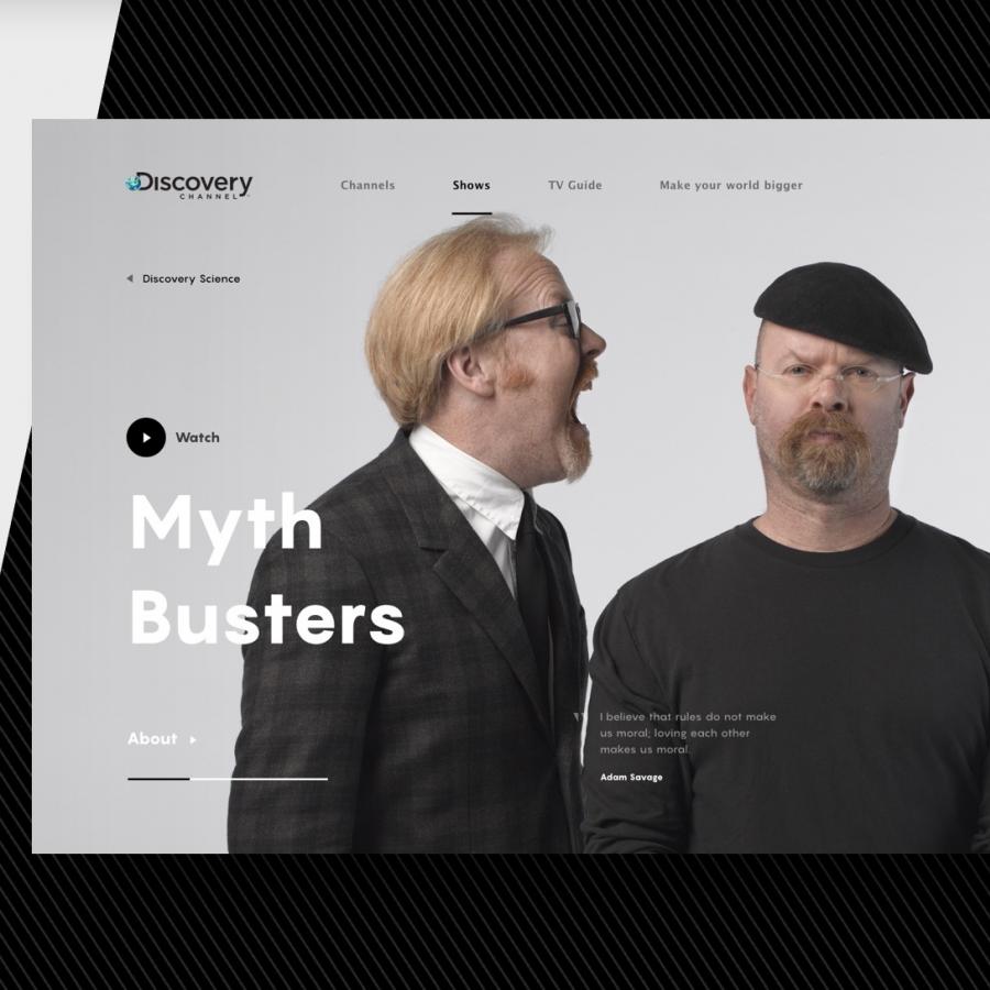Bold Web Design Concept for Discovery Channel