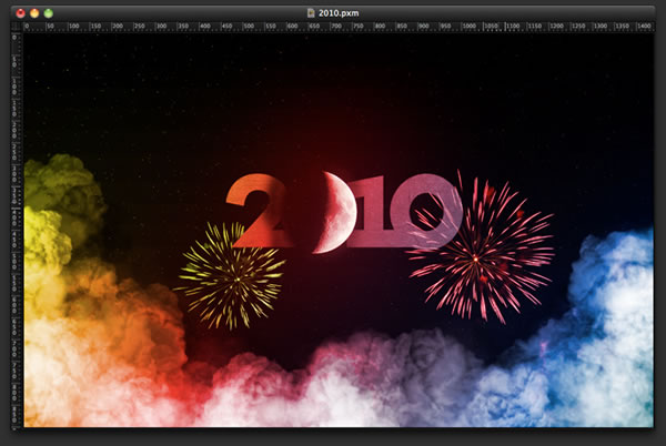 Happy New Year in Pixelmator 