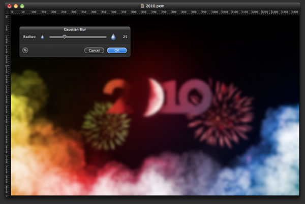 Happy New Year in Pixelmator 