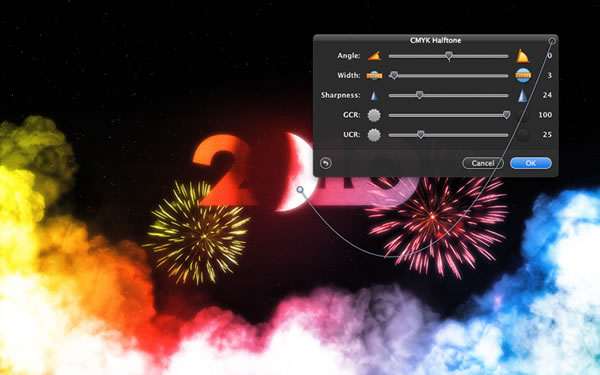 Happy New Year in Pixelmator 