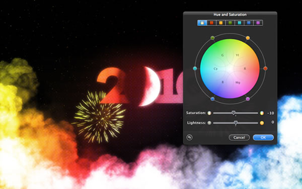 Happy New Year in Pixelmator 