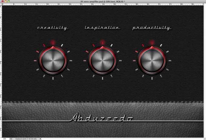 Awesome Amp Controls in Photoshop