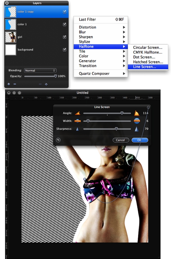 Comic effects in Pixelmator