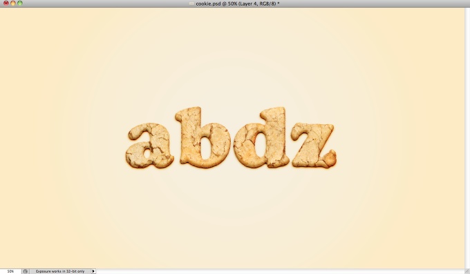 Yummy Cookies Typography in Photoshop