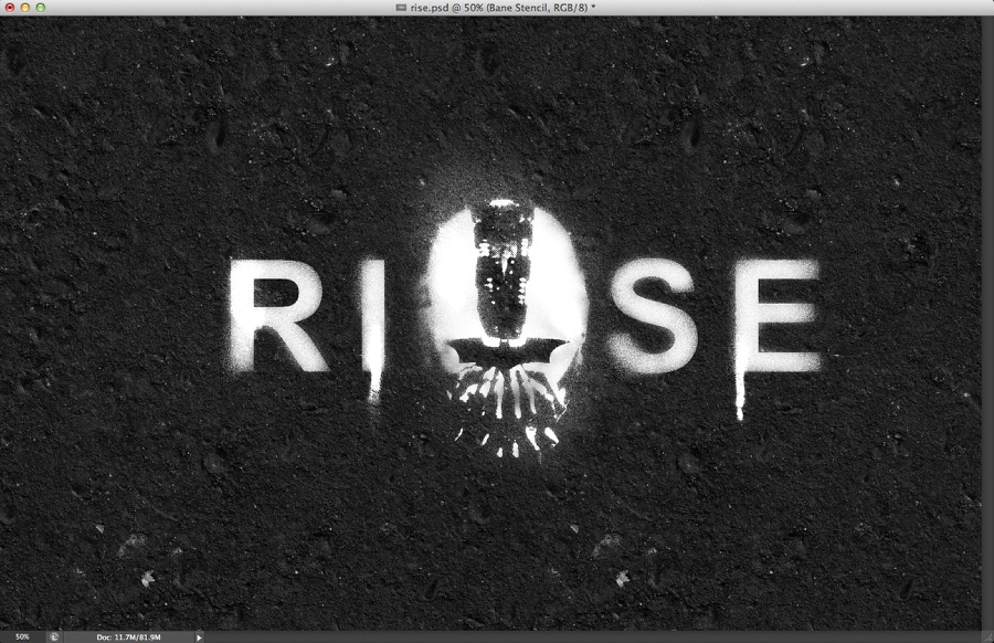 Dark Knight Rises Stencil Effect in Photoshop