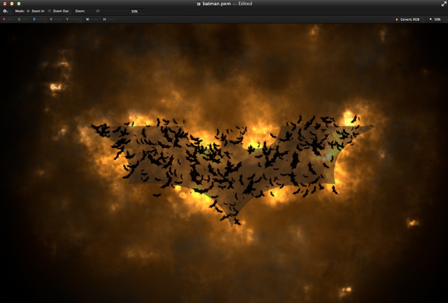 Dark Knight in Pixelmator