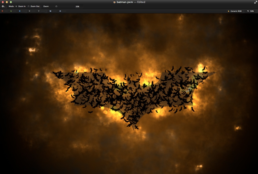 Dark Knight in Pixelmator