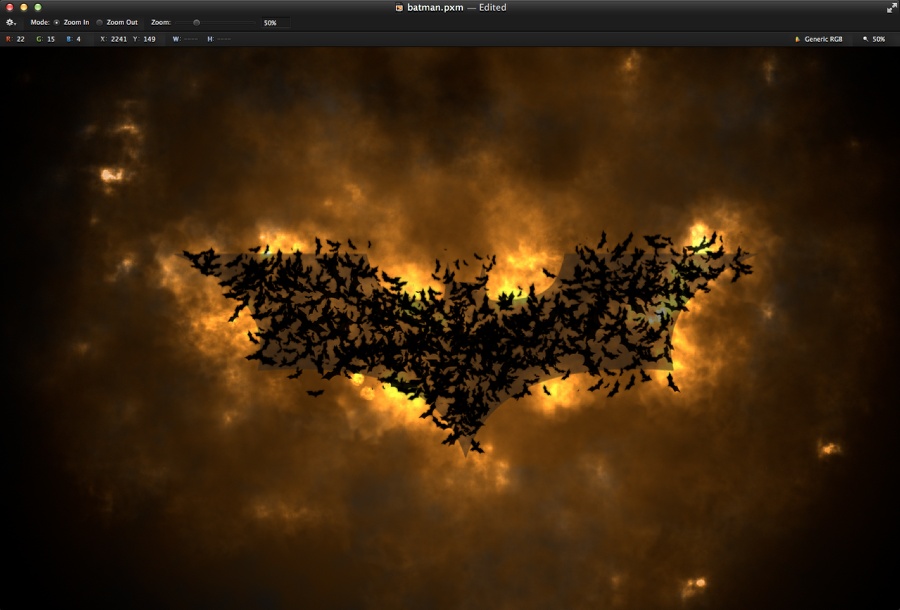 Dark Knight in Pixelmator