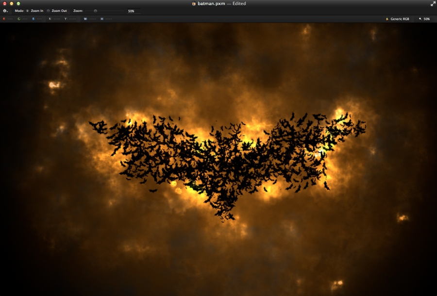 Dark Knight in Pixelmator
