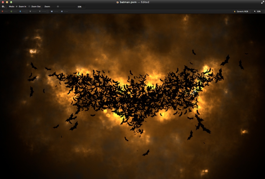 Dark Knight in Pixelmator
