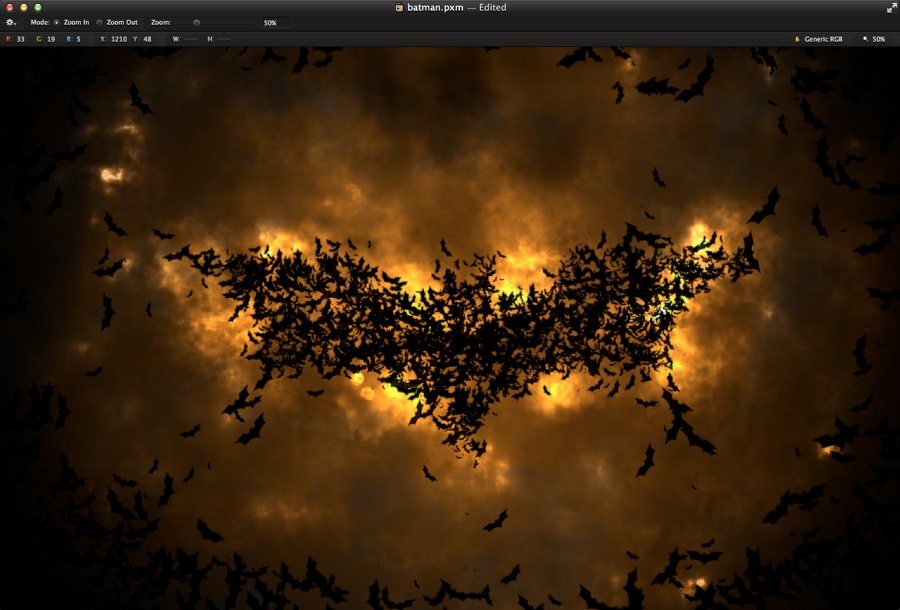 Dark Knight in Pixelmator