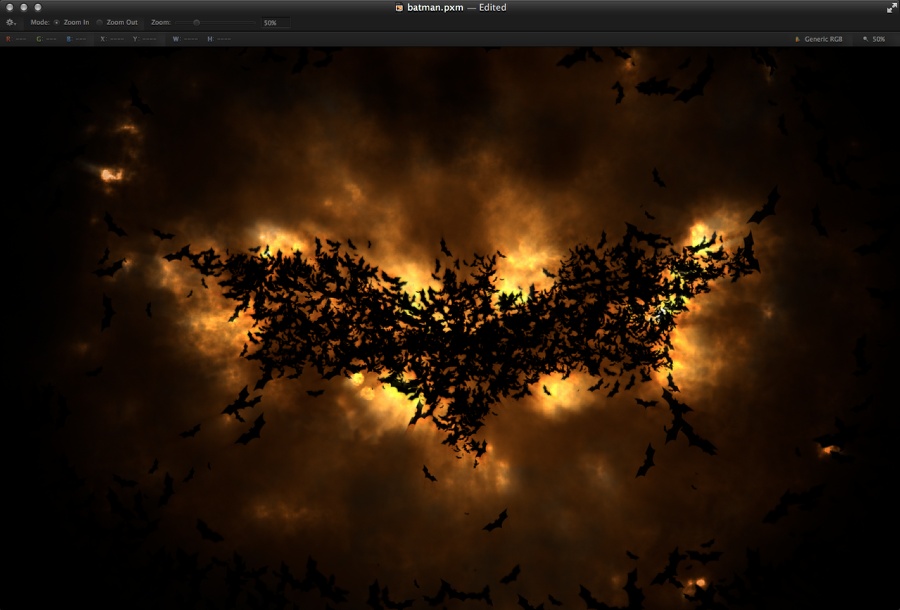 Dark Knight in Pixelmator