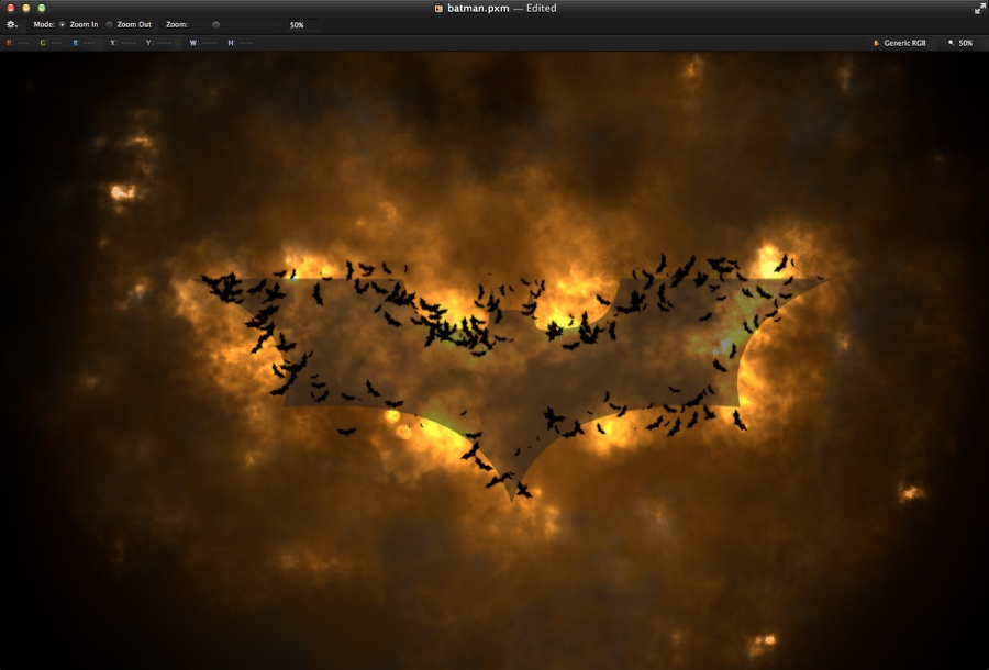 Dark Knight in Pixelmator