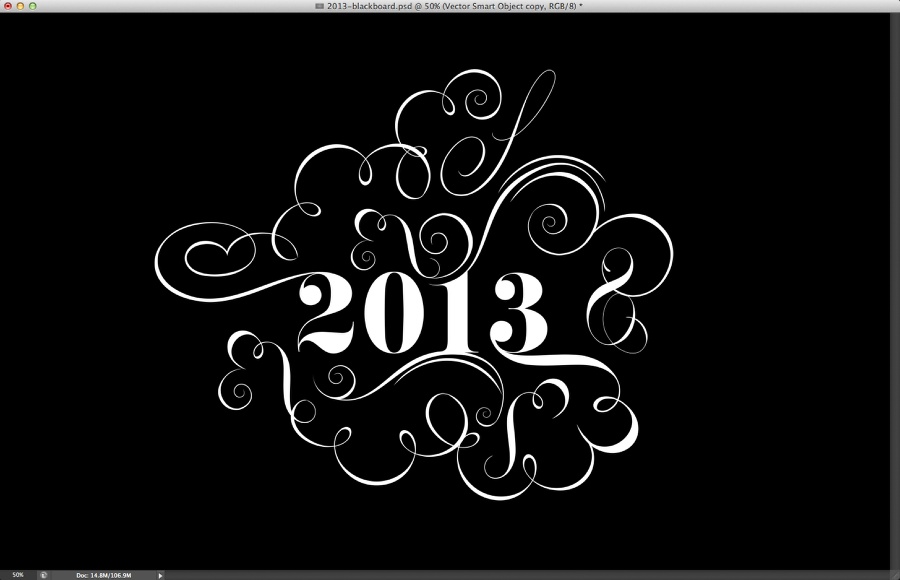 Easy Chalk Ornament Typography in Photoshop