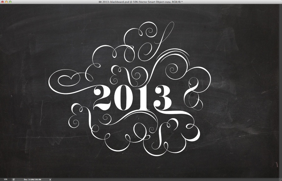 Easy Chalk Ornament Typography in Photoshop