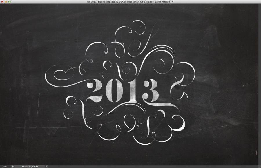 Easy Chalk Ornament Typography in Photoshop