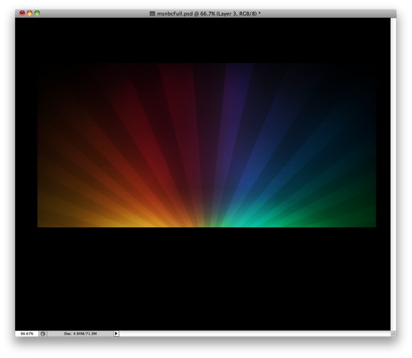MSNBC Background in Photoshop