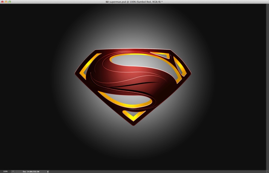 Man of Steel Symbol in Illustrator & Photoshop