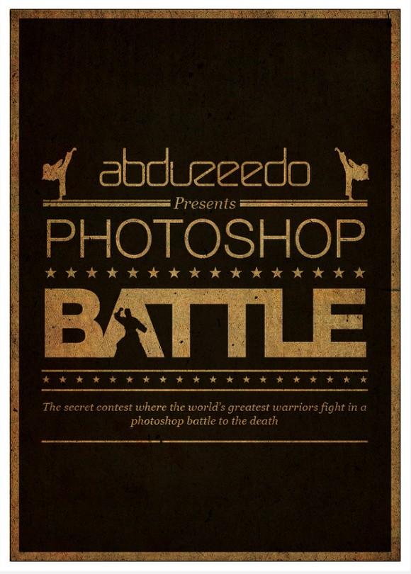 Photoshop Battle Poster in Illustrator