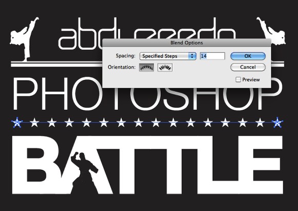 Photoshop Battle Poster in Illustrator