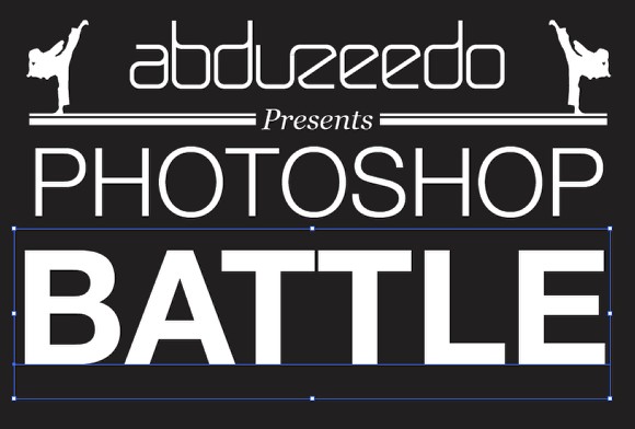 Photoshop Battle Poster in Illustrator