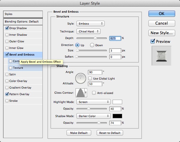 Realistic Letterpress Effect in Photoshop