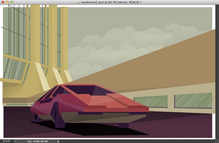 Retro Futuristic Artowrk in Illustrator and Photoshop