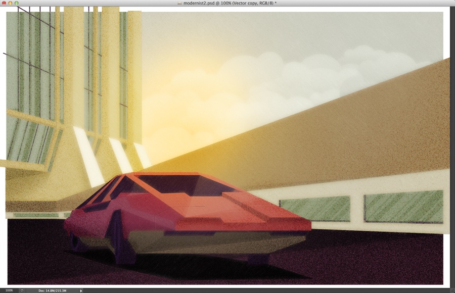 Retro Futuristic Artowrk in Illustrator and Photoshop