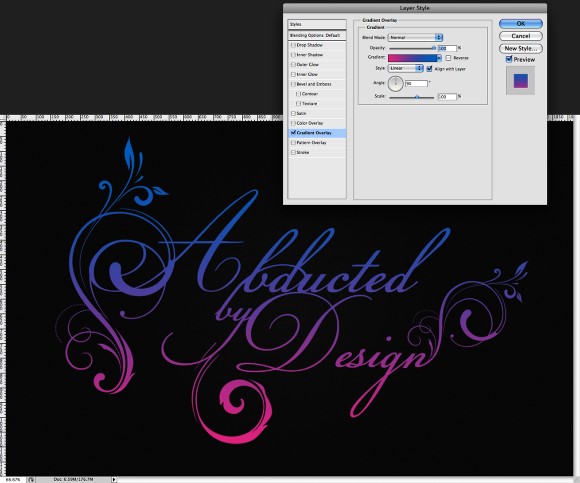 Shiny Caligraphy Text Effect in Photoshop