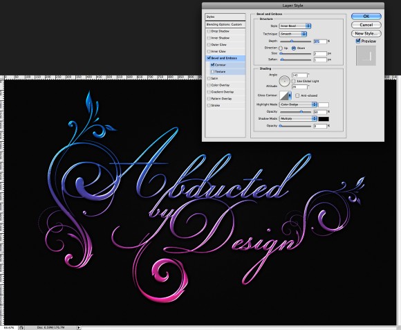 Shiny Caligraphy Text Effect in Photoshop